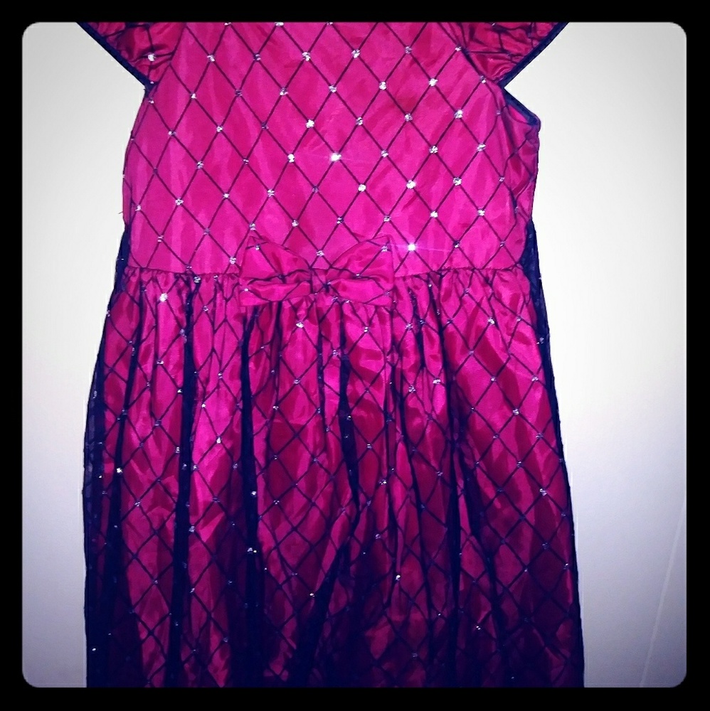 Formal Red/Blk/Slvr Dress