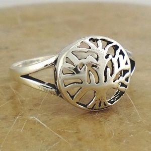 STERLING SILVER TREE OF LIFE RING SIZE 6
