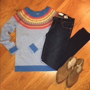 Mossimo reverse stitch Fair isle sweater