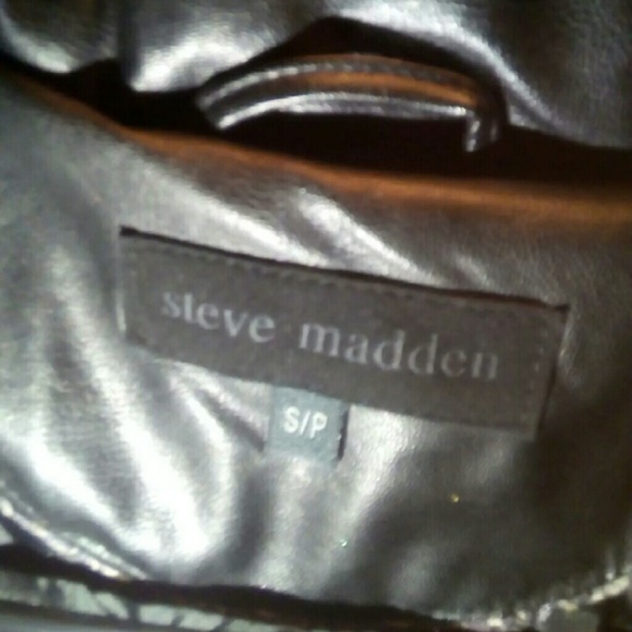 NWOT STEVE MADDEN LEATHER COAT - Picture 2 of 2
