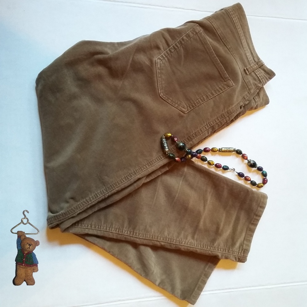 Bill Blass Jeans brown velour stretch pants