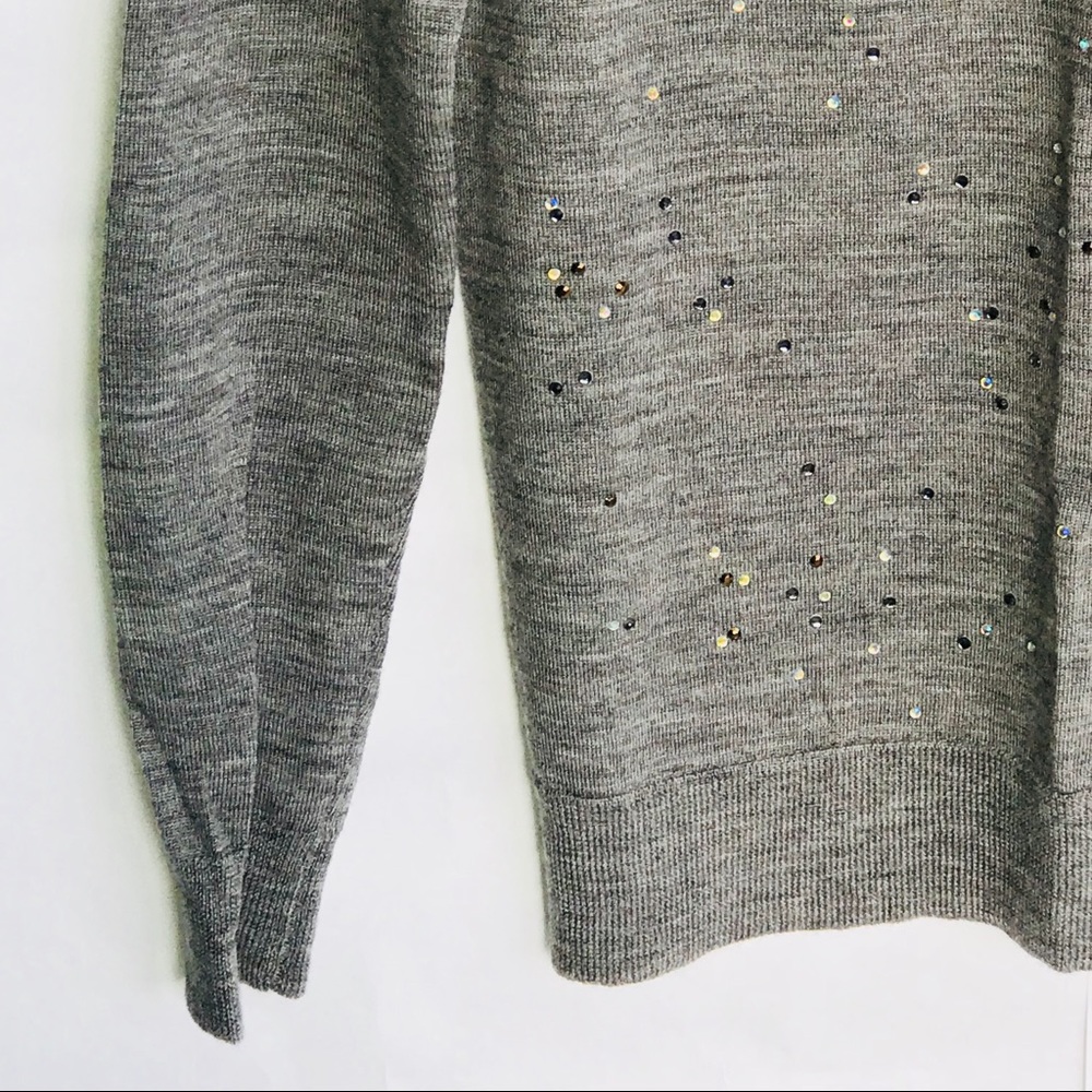🔵J.Crew long sleeve beaded sweater - Picture 2 of 4