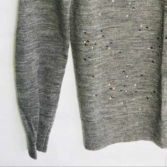 🔵J.Crew long sleeve beaded sweater - Picture 2 of 4