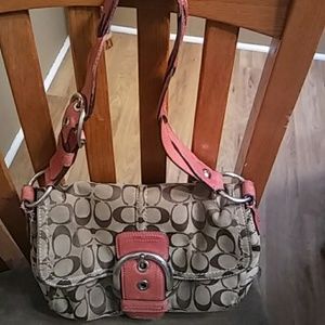 Coach Handbag with buckle closure