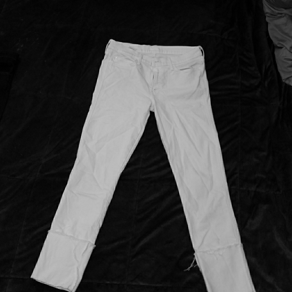 White jeans by mother