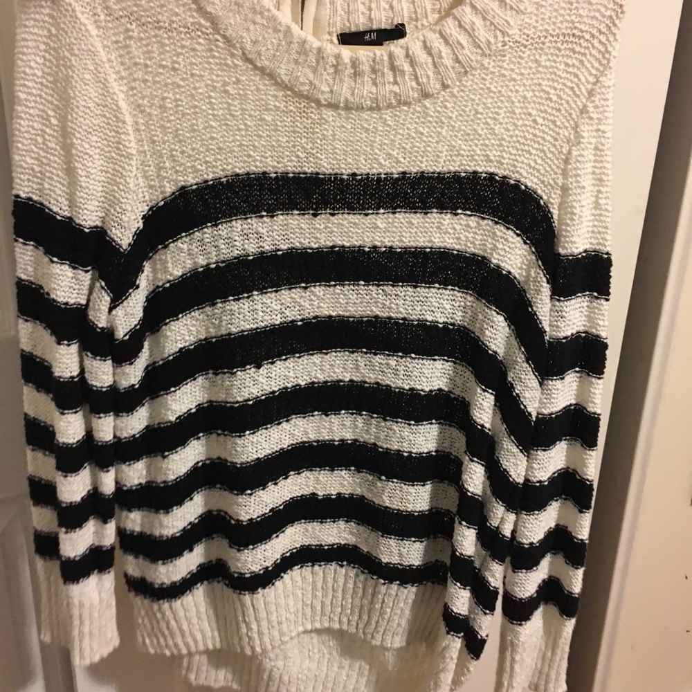 Black and white sweater