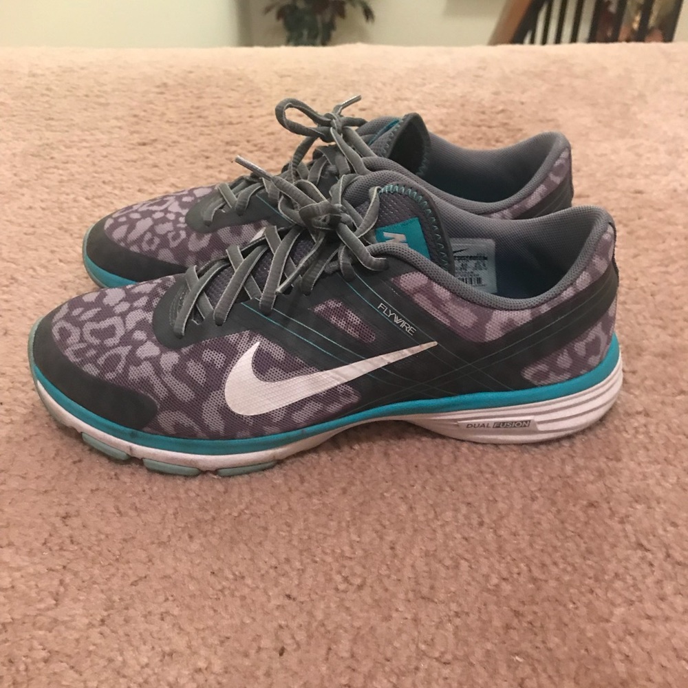 Leopard print NIKE tennis shoes