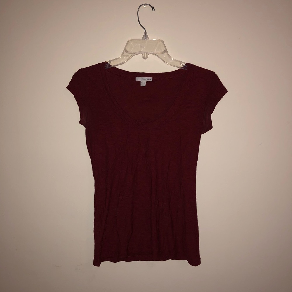 James Perse Maroon Tee Shirt
