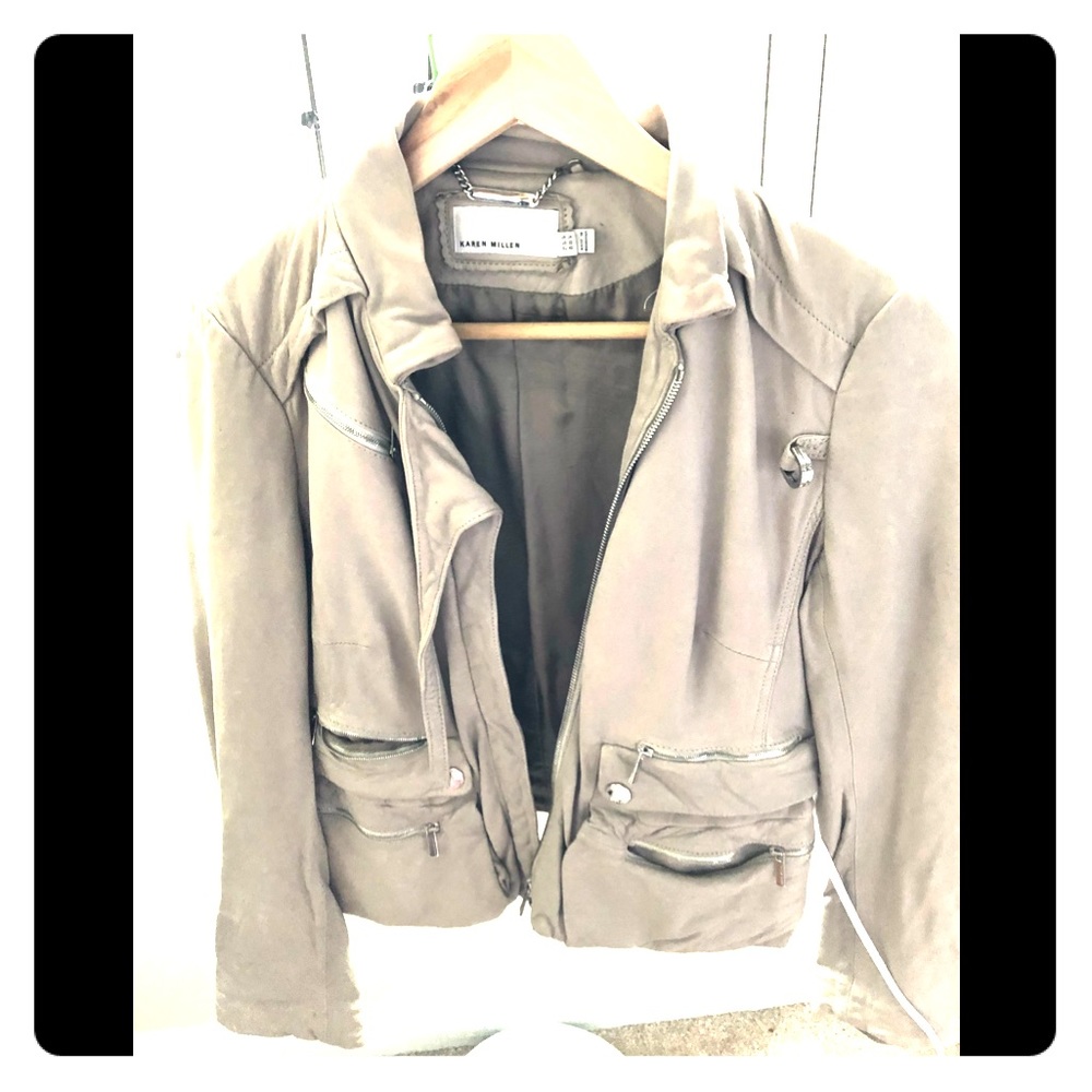 Karen Millen soft leather jacket. Size 10