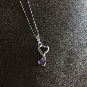 Infinity amethyst necklace
