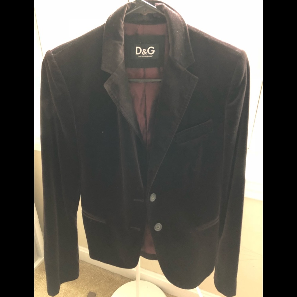 Dolce & Gabbana velvet blazer brown