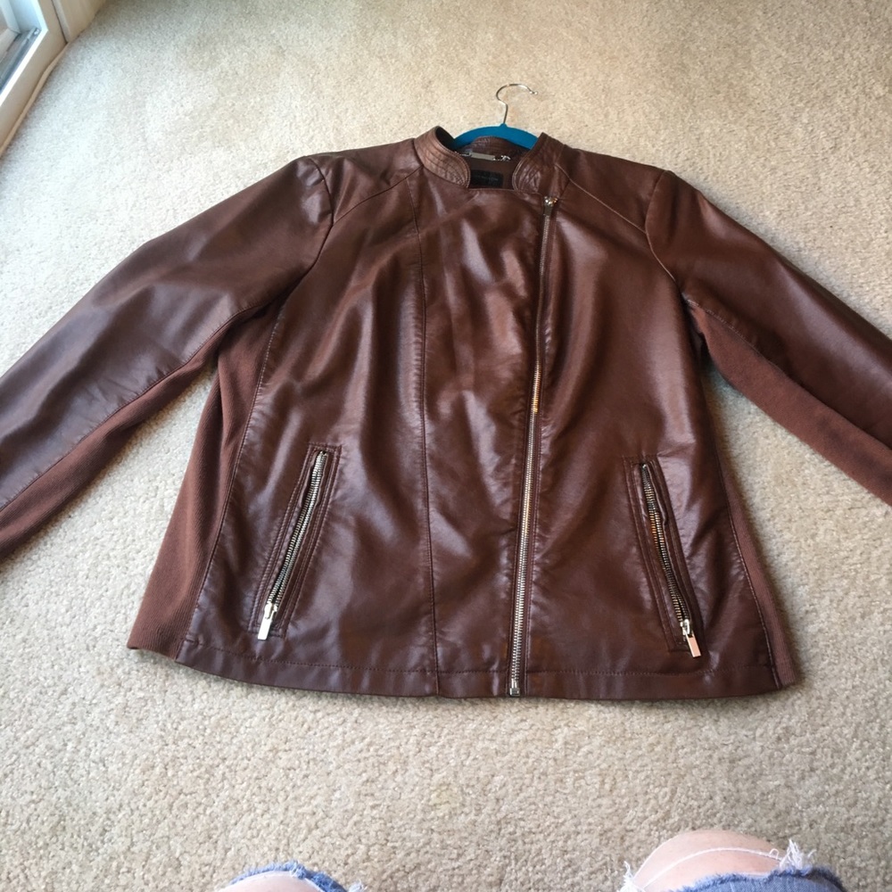 Faux leather jacket