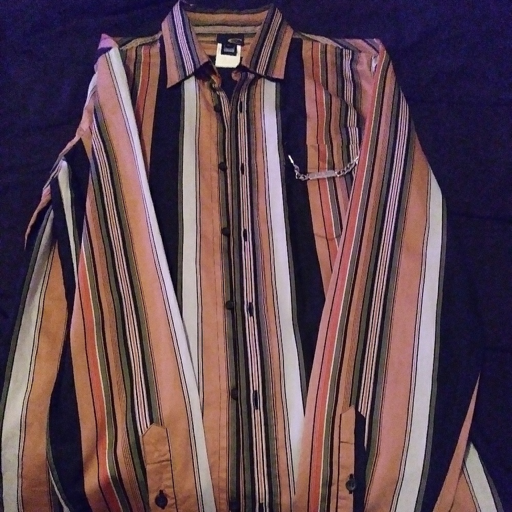 NEW Just Cavalli Chainlink Shirt/SIZE EUR L/SS2007