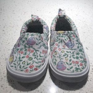 H&M Floral Baby Girl Slide On Sneakers Size 18/19