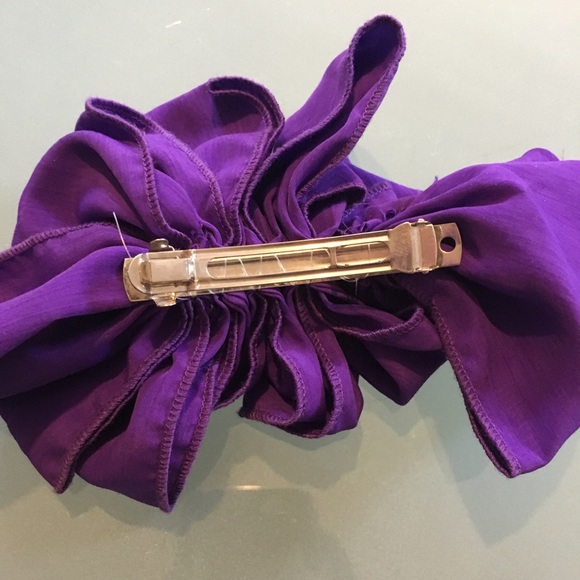 Vintage Purple Hair Bow Clip - Picture 2 of 4