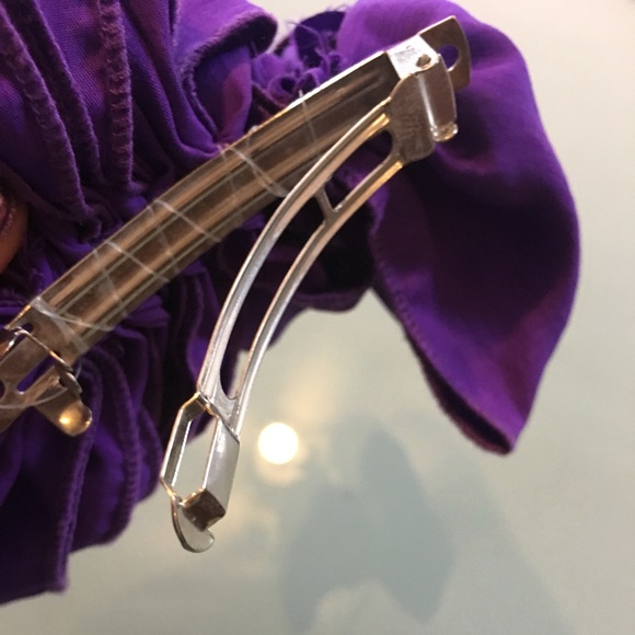 Vintage Purple Hair Bow Clip - Picture 4 of 4