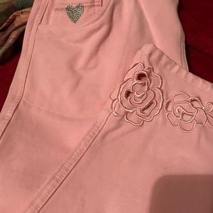 pink capris with glittery heart Bundle only