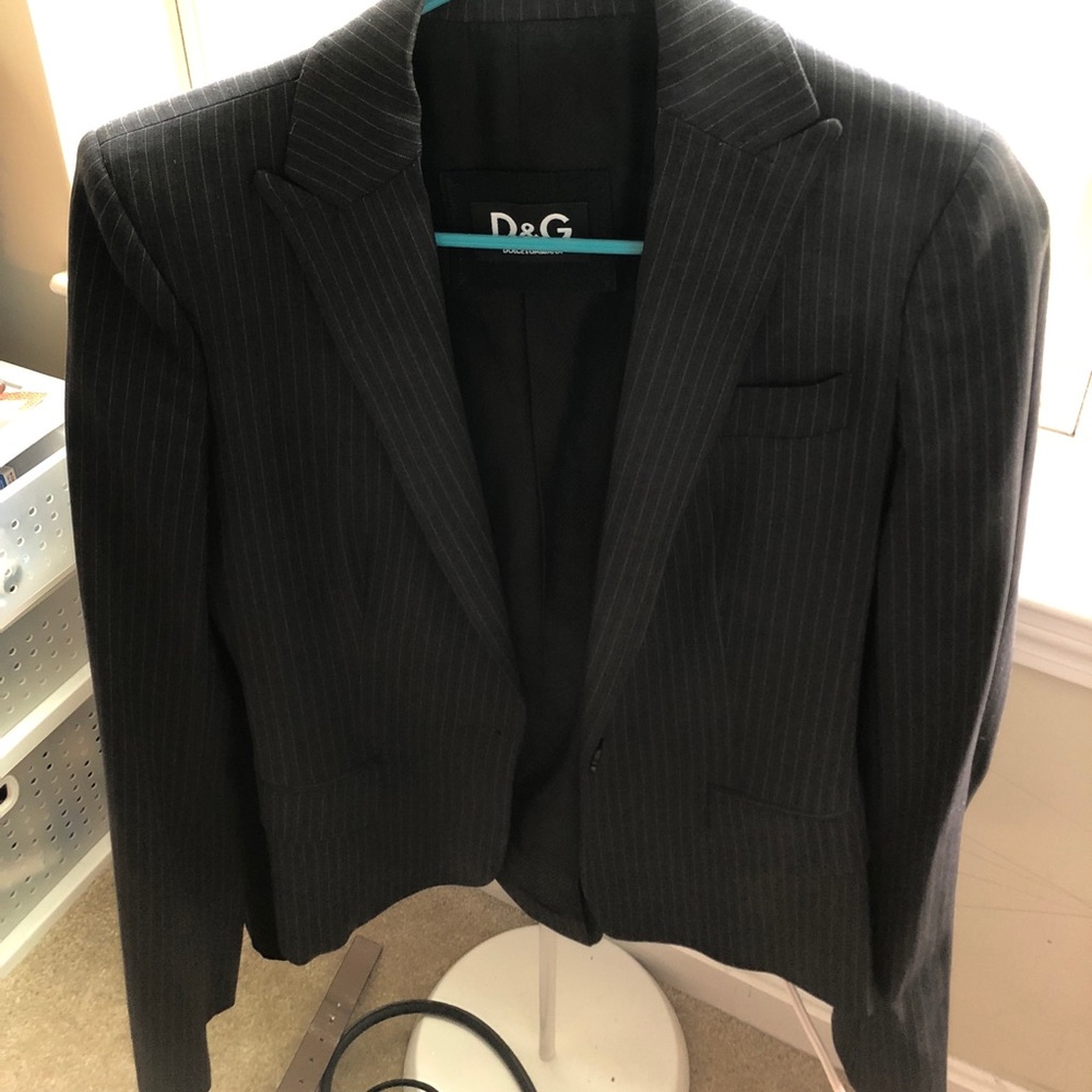 Dolce and Gabbana blazer black with subtle stripe