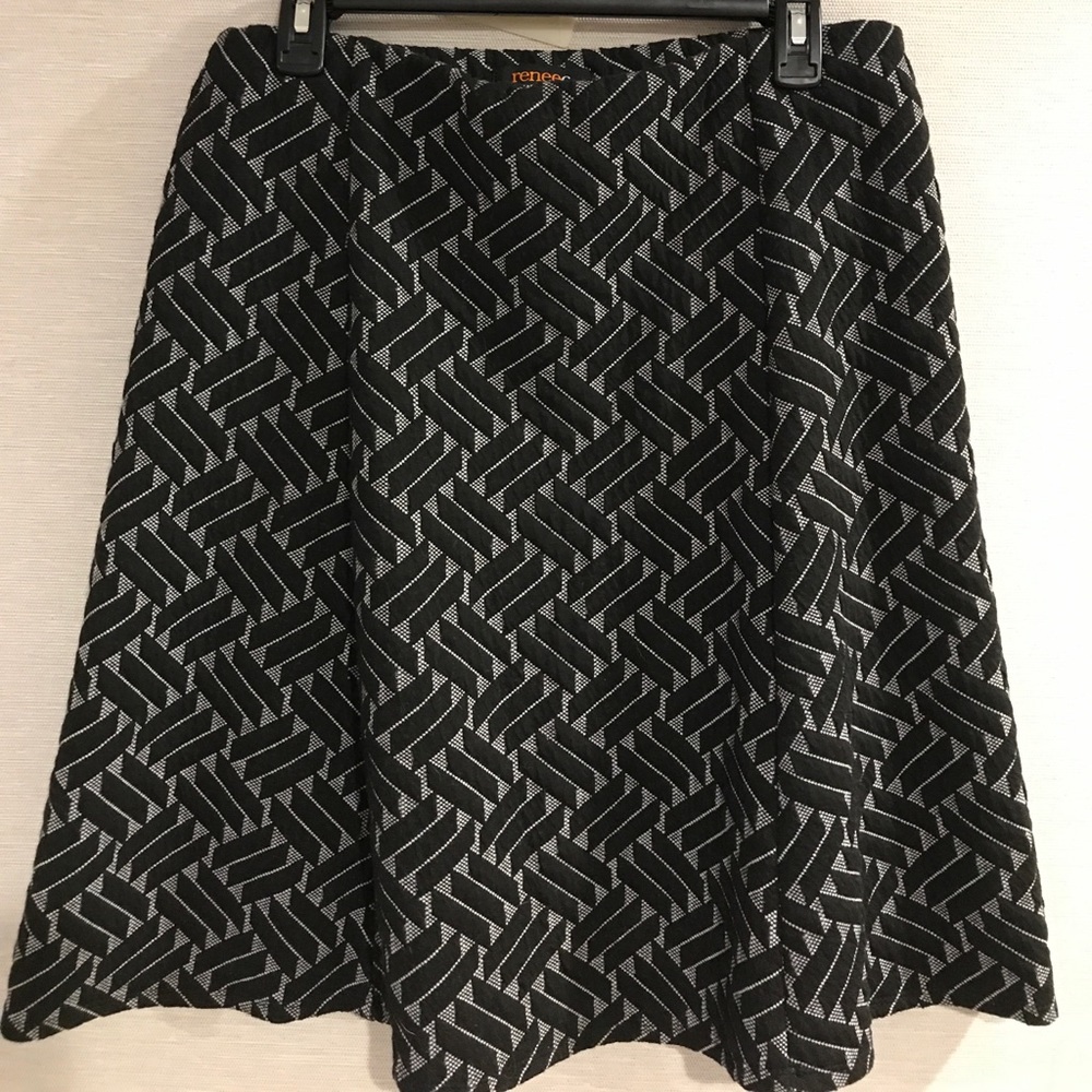 Patterned A line skirt