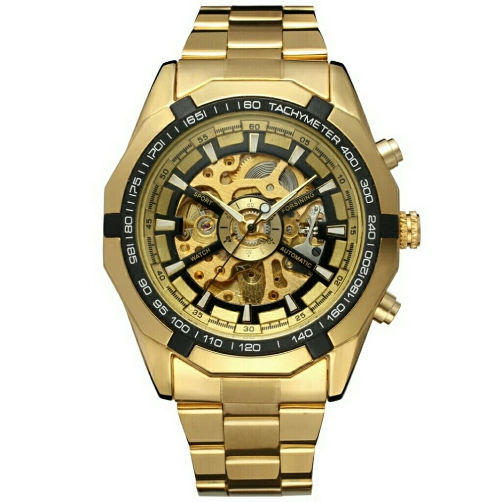 2017 Luxury Sport Designer Gold Skeleton Mechanica - Picture 2 of 5