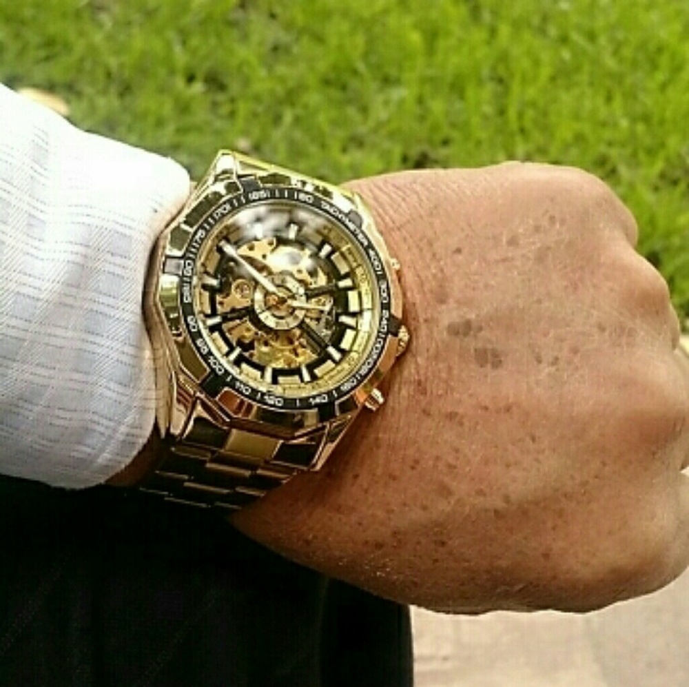 2017 Luxury Sport Designer Gold Skeleton Mechanica - Picture 4 of 5