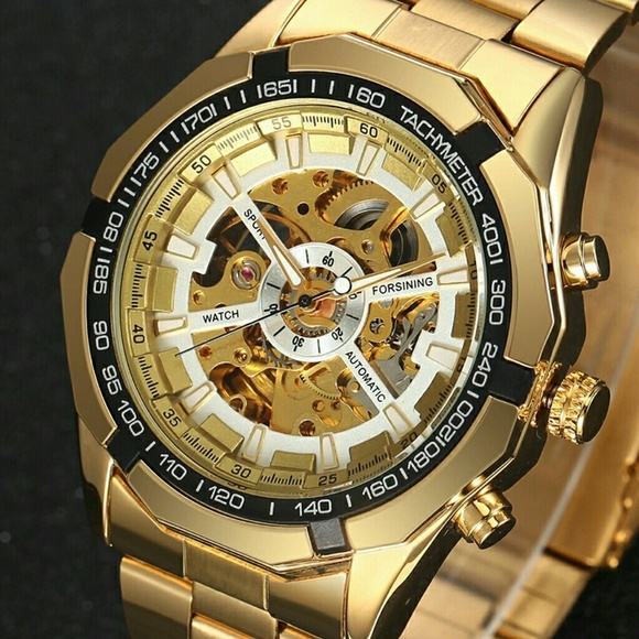 Other - 2017 Luxury Sport Designer Gold Skeleton Mechanica