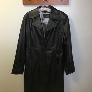 Leather coat