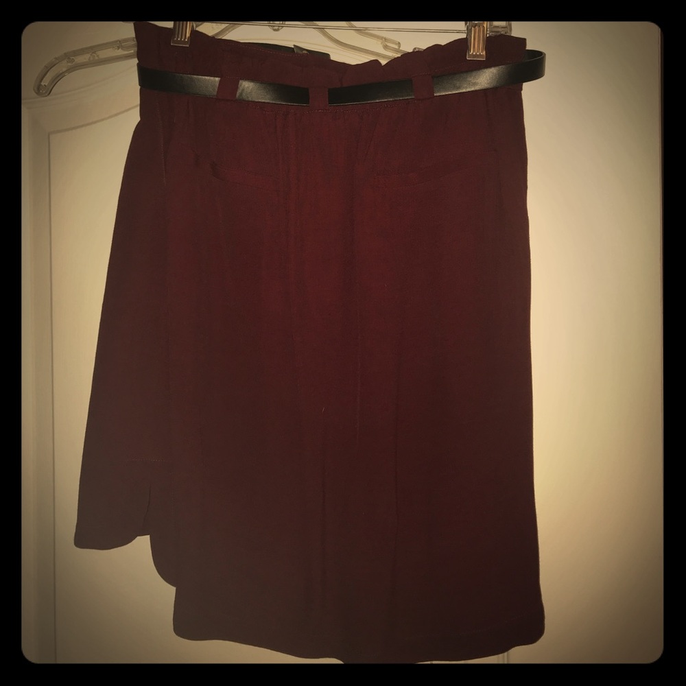 MNG maroon skirt