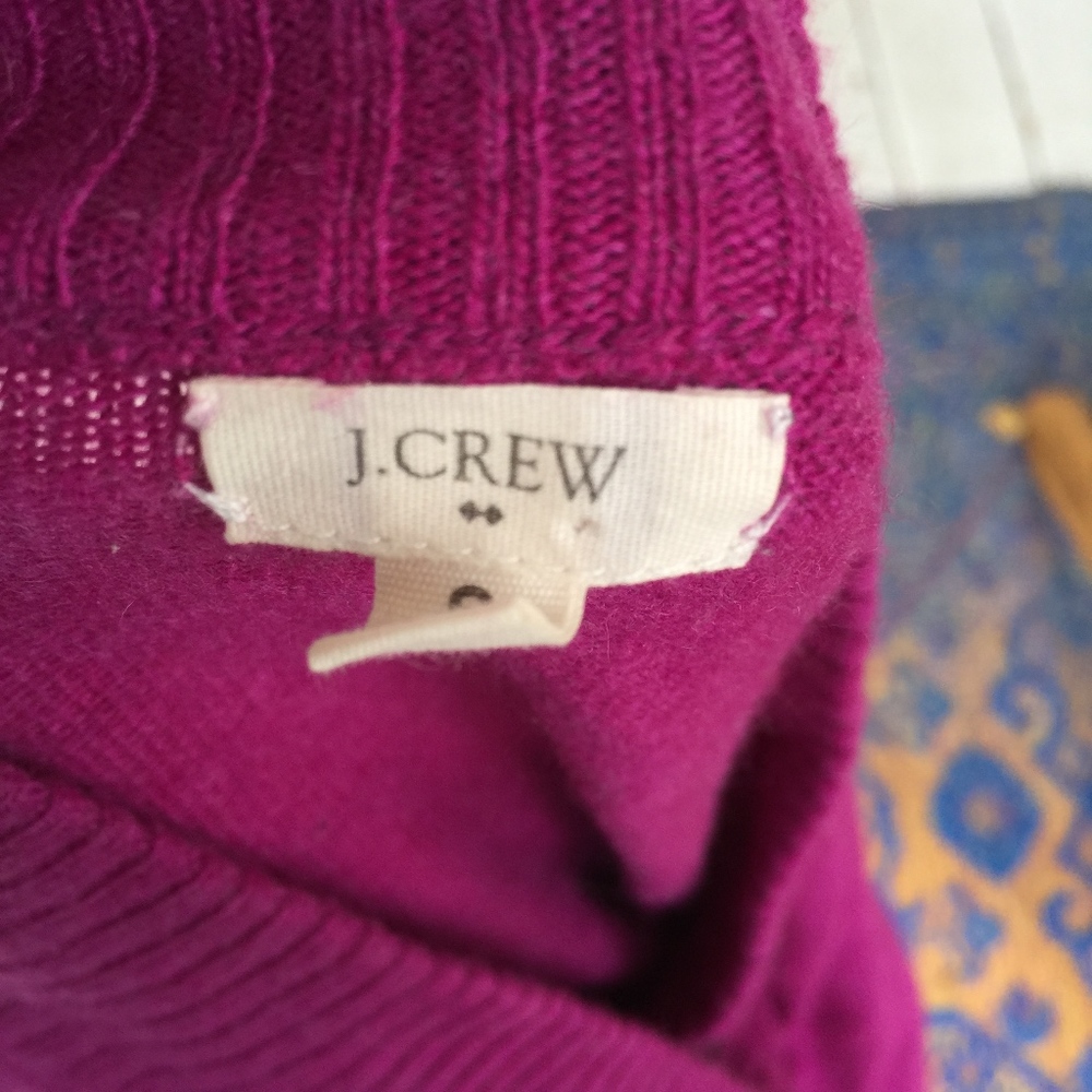 J Crew Half Button Violet Soft Lightweight Sweater - image 3