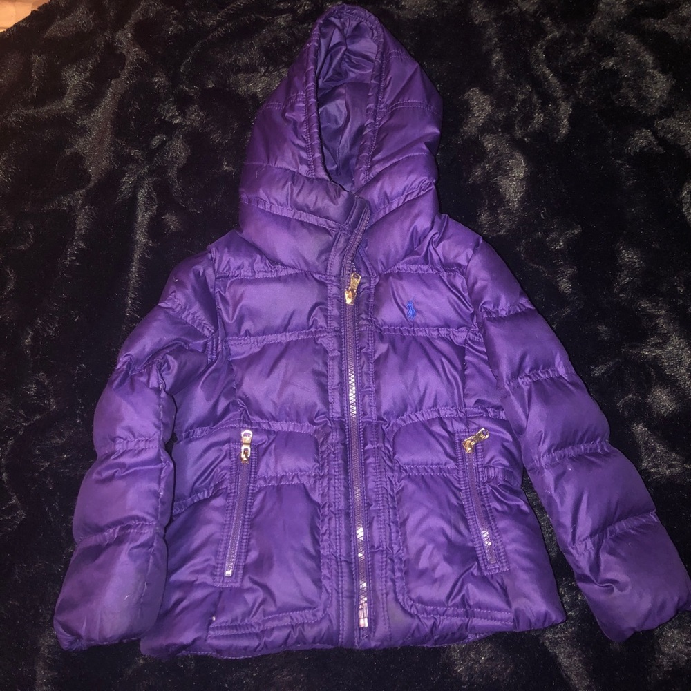 Down polo girls puffer coat