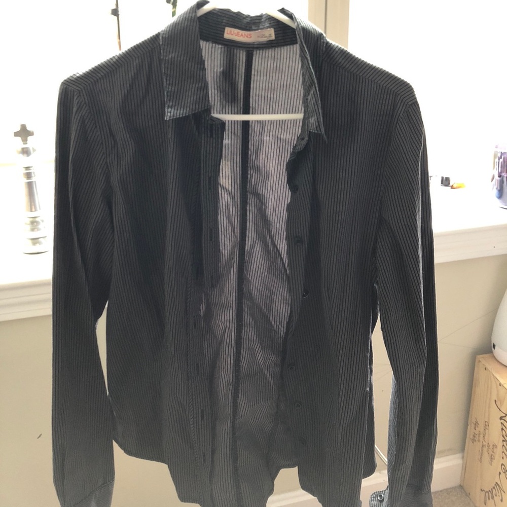 Lui jeans striped black shirt