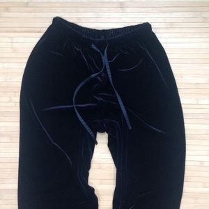 Long Black Velvet Pants