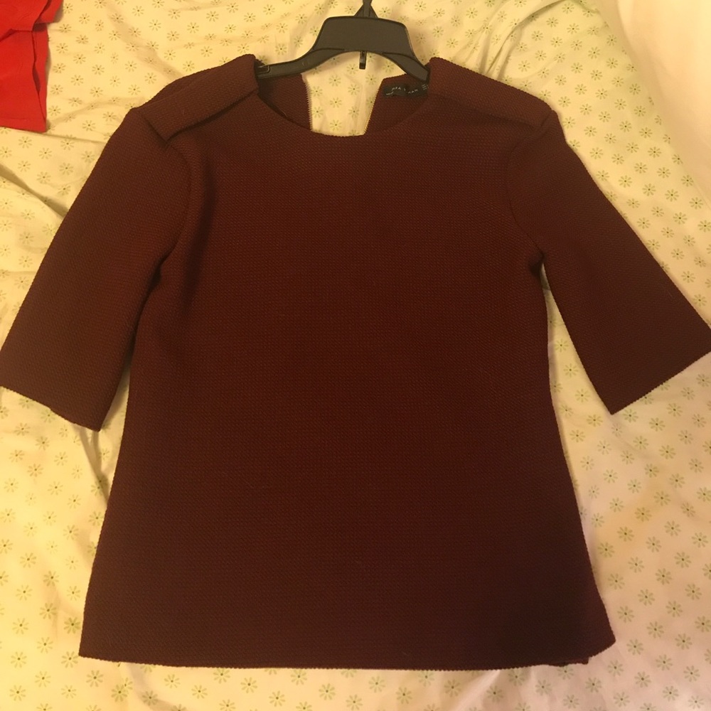 Zara maroon top