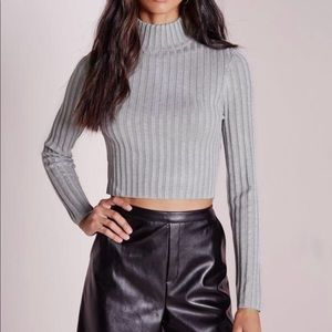 Missguided Long Sleeve Knitted Turtleneck