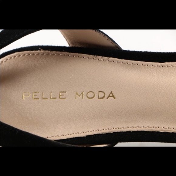 Pelle Moda Fabia 2 Black Suede Low Heel Sandal - Picture 5 of 8