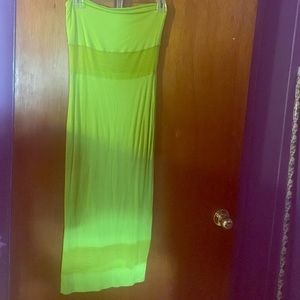Asos lime green bodycon tube dress