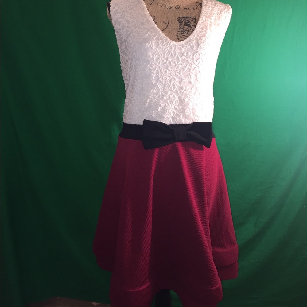 NWT Rue 21 Dress Cream/Black/Red Size 3x