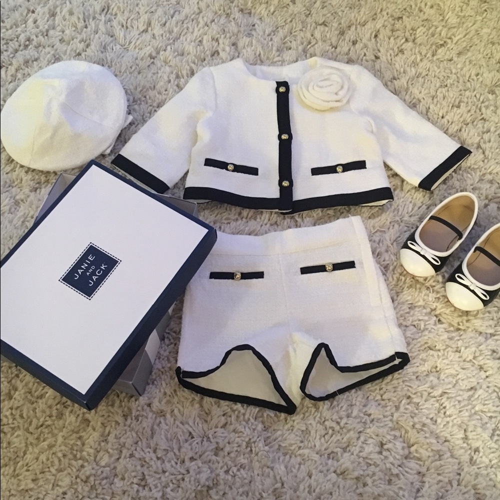 Janie And Jack Uptown Outfit, Jacket Shorts Hat
