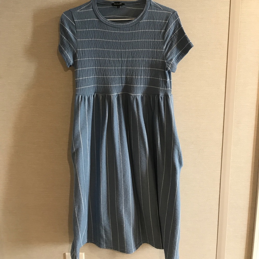 Sawyer striped dress blue