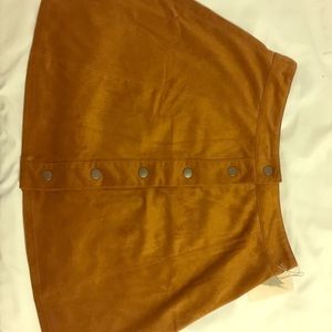 Suede brown skirt