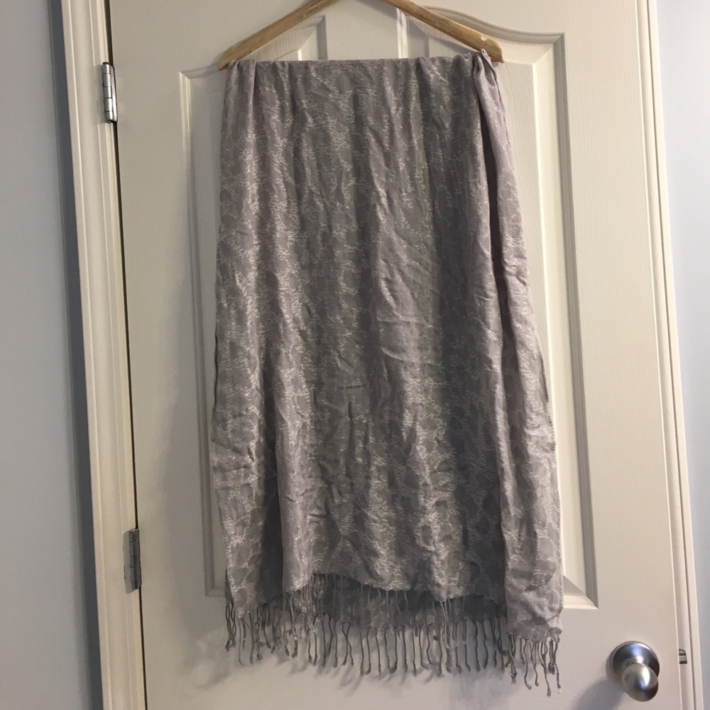 Long silver scarf