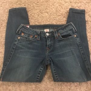 True Religion Holly Ankle Distressed Jeans