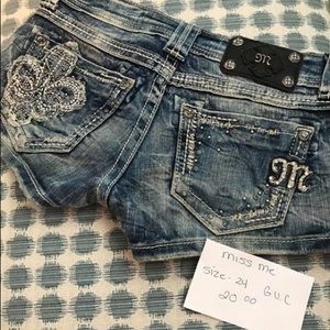 Miss Me Buckle jean shorts.