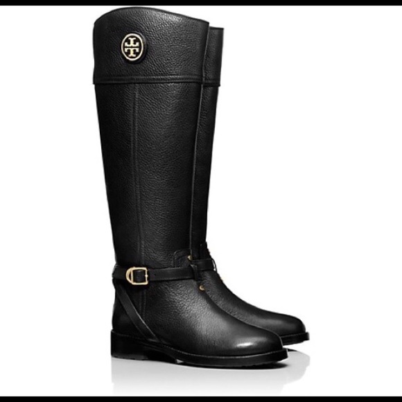 Tory Burch Shoes - Tory Burch Teresa black leather riding boots 6.5