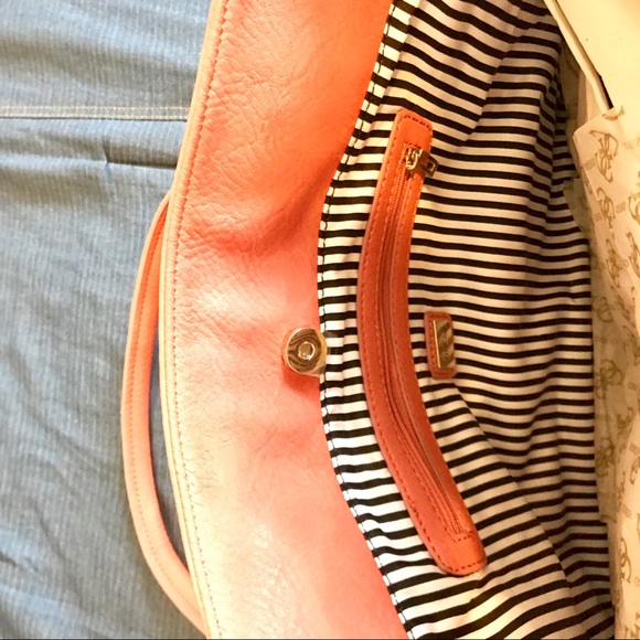 New! GUESS Women's Addy Tote Coral - Picture 7 of 8
