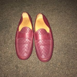 Gucci leather moccasins with microGuccissima toe