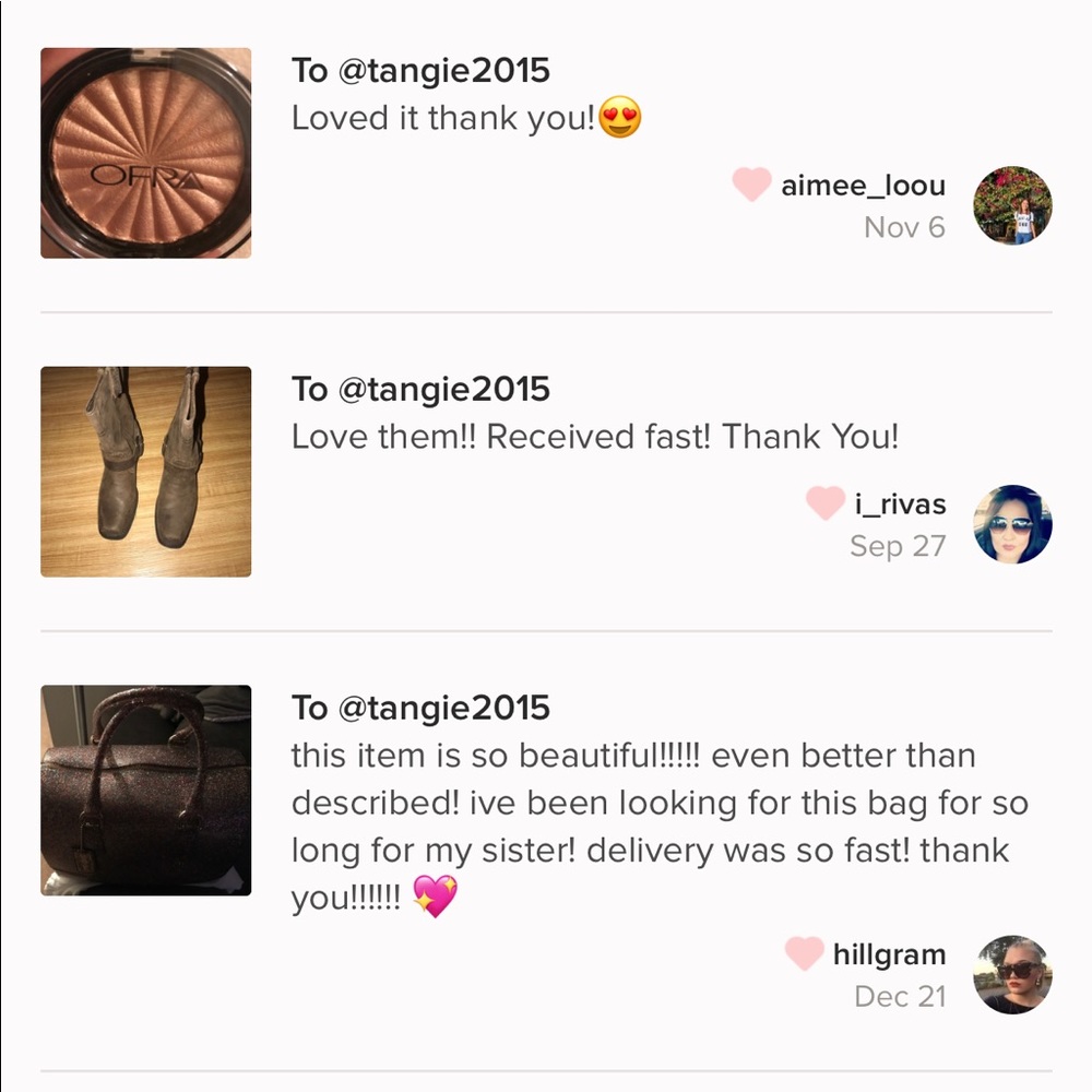 Reviews ! 🙌🏾 thanks everyone 📲🛍