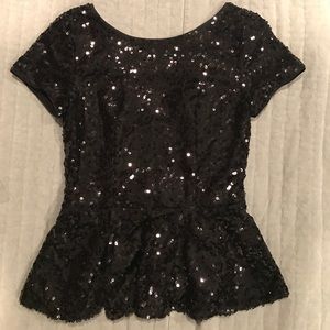 Sequin peplum top
