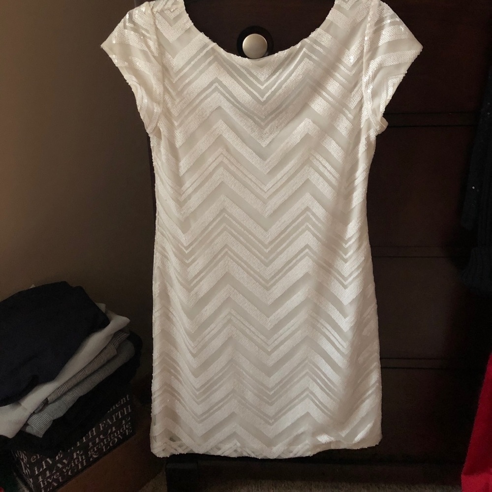 White Sequined Dress