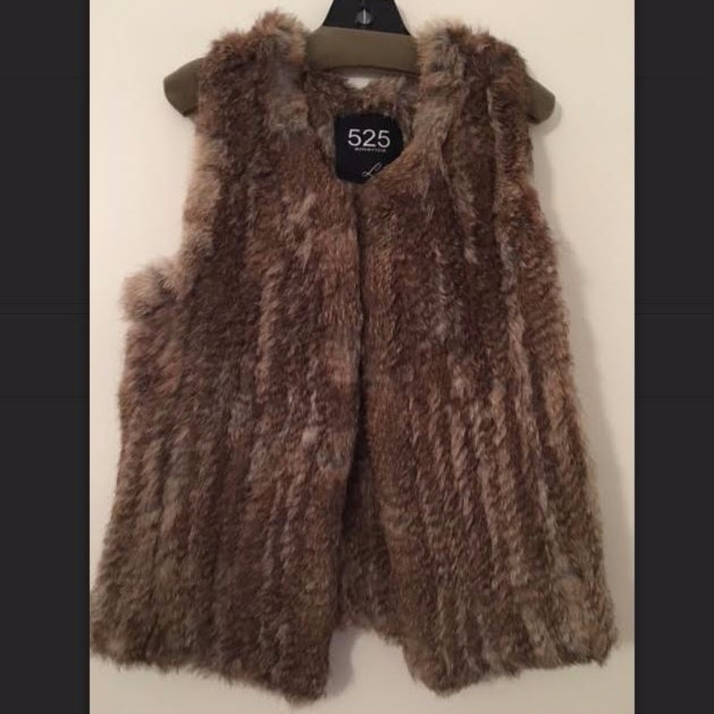525 America rabbit fur vest